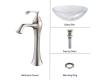 Kraus C-GV-100-12mm-15000BN Crystal Clear Glass Vessel Sink And Ventus Faucet Brushed Nickel