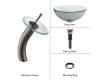 Kraus C-GV-101-14-12mm-10ORB Clear 14" Glass Vessel Sink And Waterfall Faucet Oil Rubbed Bronze Kraus C-GV-101-14-12mm-10ORB Clear 14" Glass Vessel Sink And Waterfall Faucet Oil Rubbed Bronze