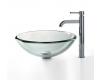 Kraus C-GV-101-19mm-1007CH Chrome Clear 19Mm Thick Glass Vessel Sink And Ramus Faucet Kraus C-GV-101-19mm-1007CH Chrome Clear 19Mm Thick Glass Vessel Sink And Ramus Faucet