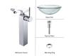 Kraus C-GV-101-19mm-14300CH Chrome Clear 19Mm Thick Glass Vessel Sink And Unicus Faucet Kraus C-GV-101-19mm-14300CH Chrome Clear 19Mm Thick Glass Vessel Sink And Unicus Faucet