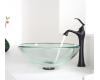 Kraus C-GV-101-19mm-15000ORB Clear 19Mm Thick Glass Vessel Sink And Ventus Faucet Oil Rubbed Bronze Kraus C-GV-101-19mm-15000ORB Clear 19Mm Thick Glass Vessel Sink And Ventus Faucet Oil Rubbed Bronze