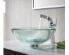 Kraus C-GV-101-19mm-15100CH Chrome Clear 19Mm Thick Glass Vessel Sink And Typhon Faucet