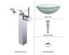 Kraus C-GV-101FR-12mm-14300CH Chrome Frosted Glass Vessel Sink And Unicus Faucet Kraus C-GV-101FR-12mm-14300CH Chrome Frosted Glass Vessel Sink And Unicus Faucet
