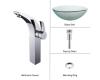 Kraus C-GV-101FR-12mm-14700CH Chrome Frosted Glass Vessel Sink And Illusio Faucet Kraus C-GV-101FR-12mm-14700CH Chrome Frosted Glass Vessel Sink And Illusio Faucet