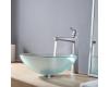 Kraus C-GV-101FR-12mm-15500CH Chrome Frosted Glass Vessel Sink And Virtus Faucet Kraus C-GV-101FR-12mm-15500CH Chrome Frosted Glass Vessel Sink And Virtus Faucet
