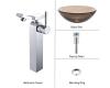 Kraus C-GV-103-12mm-14300CH Chrome Clear Brown Glass Vessel Sink And Unicus Faucet Kraus C-GV-103-12mm-14300CH Chrome Clear Brown Glass Vessel Sink And Unicus Faucet