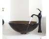 Kraus C-GV-103-12mm-15000ORB Clear Brown Glass Vessel Sink And Ventus Faucet Oil Rubbed Bronze Kraus C-GV-103-12mm-15000ORB Clear Brown Glass Vessel Sink And Ventus Faucet Oil Rubbed Bronze