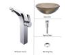 Kraus C-GV-103FR-12mm-14700CH Chrome Frosted Brown Glass Vessel Sink And Illusio Faucet Kraus C-GV-103FR-12mm-14700CH Chrome Frosted Brown Glass Vessel Sink And Illusio Faucet