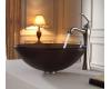 Kraus C-GV-103FR-12mm-15000BN Frosted Brown Glass Vessel Sink And Ventus Faucet Brushed Nickel Kraus C-GV-103FR-12mm-15000BN Frosted Brown Glass Vessel Sink And Ventus Faucet Brushed Nickel