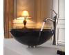 Kraus C-GV-104-12mm-15000BN Clear Black Glass Vessel Sink And Ventus Faucet Brushed Nickel Kraus C-GV-104-12mm-15000BN Clear Black Glass Vessel Sink And Ventus Faucet Brushed Nickel