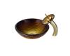 Kraus C-GV-390-19mm-10G Midas Glass Vessel Sink And Waterfall Faucet Gold Kraus C-GV-390-19mm-10G Midas Glass Vessel Sink And Waterfall Faucet Gold