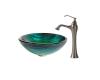 Kraus C-GV-391-19mm-15000BN Nei Glass Vessel Sink And Ventus Faucet Brushed Nickel Kraus C-GV-391-19mm-15000BN Nei Glass Vessel Sink And Ventus Faucet Brushed Nickel