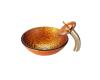 Kraus C-GV-392-19mm-10G Blaze Glass Vessel Sink And Waterfall Faucet Gold Kraus C-GV-392-19mm-10G Blaze Glass Vessel Sink And Waterfall Faucet Gold