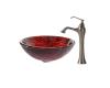 Kraus C-GV-393-19mm-15000BN Nix Glass Vessel Sink And Ventus Faucet Brushed Nickel Kraus C-GV-393-19mm-15000BN Nix Glass Vessel Sink And Ventus Faucet Brushed Nickel