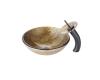Kraus C-GV-395-19mm-10ORB Terra Glass Vessel Sink And Waterfall Faucet Oil Rubbed Bronze Kraus C-GV-395-19mm-10ORB Terra Glass Vessel Sink And Waterfall Faucet Oil Rubbed Bronze