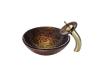 Kraus C-GV-396-19mm-10G Dryad Glass Vessel Sink And Waterfall Faucet Gold Kraus C-GV-396-19mm-10G Dryad Glass Vessel Sink And Waterfall Faucet Gold