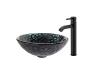 Kraus C-GV-397-19mm-1007ORB Kratos Glass Vessel Sink And Ramus Faucet Oil Rubbed Bronze
