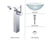 Kraus C-GV-500-12mm-14300CH Chrome Broken Glass Vessel Sink And Unicus Faucet Kraus C-GV-500-12mm-14300CH Chrome Broken Glass Vessel Sink And Unicus Faucet