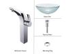 Kraus C-GV-500-12mm-14700CH Chrome Broken Glass Vessel Sink And Illusio Faucet Kraus C-GV-500-12mm-14700CH Chrome Broken Glass Vessel Sink And Illusio Faucet
