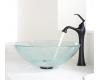 Kraus C-GV-500-12mm-15000ORB Broken Glass Vessel Sink And Ventus Faucet Oil Rubbed Bronze Kraus C-GV-500-12mm-15000ORB Broken Glass Vessel Sink And Ventus Faucet Oil Rubbed Bronze