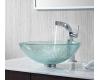 Kraus C-GV-500-12mm-15100CH Chrome Broken Glass Vessel Sink And Typhon Faucet Kraus C-GV-500-12mm-15100CH Chrome Broken Glass Vessel Sink And Typhon Faucet