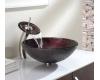 Kraus C-GV-570-12mm-10SN Callisto Glass Vessel Sink And Waterfall Faucet Satin Nickel Kraus C-GV-570-12mm-10SN Callisto Glass Vessel Sink And Waterfall Faucet Satin Nickel