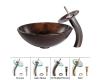 Kraus C-GV-684-12mm-10ORB Pluto Glass Vessel Sink And Waterfall Faucet Oil Rubbed Bronze Kraus C-GV-684-12mm-10ORB Pluto Glass Vessel Sink And Waterfall Faucet Oil Rubbed Bronze
