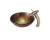 Kraus C-GV-690-19mm-10G Triton Glass Vessel Sink And Waterfall Faucet Gold Kraus C-GV-690-19mm-10G Triton Glass Vessel Sink And Waterfall Faucet Gold