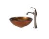 Kraus C-GV-690-19mm-15000BN Triton Glass Vessel Sink And Ventus Faucet Brushed Nickel Kraus C-GV-690-19mm-15000BN Triton Glass Vessel Sink And Ventus Faucet Brushed Nickel