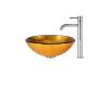 Kraus C-GV-691-19mm-1007CH Chrome Orion Glass Vessel Sink And Ramus Faucet Kraus C-GV-691-19mm-1007CH Chrome Orion Glass Vessel Sink And Ramus Faucet