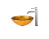 Kraus C-GV-691-19mm-1007SN Orion Glass Vessel Sink And Ramus Faucet Satin Nickel Kraus C-GV-691-19mm-1007SN Orion Glass Vessel Sink And Ramus Faucet Satin Nickel