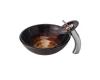 Kraus C-GV-693-19mm-10CH Chrome Iris Glass Vessel Sink And Waterfall Faucet Kraus C-GV-693-19mm-10CH Chrome Iris Glass Vessel Sink And Waterfall Faucet