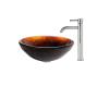 Kraus C-GV-694-19mm-1007CH Chrome Prometheus Glass Vessel Sink And Ramus Faucet Kraus C-GV-694-19mm-1007CH Chrome Prometheus Glass Vessel Sink And Ramus Faucet