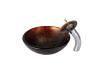 Kraus C-GV-694-19mm-10CH Chrome Prometheus Glass Vessel Sink And Waterfall Faucet Kraus C-GV-694-19mm-10CH Chrome Prometheus Glass Vessel Sink And Waterfall Faucet