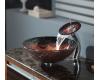 Kraus C-GV-710-12mm-10CH Chrome Lava Glass Vessel Sink And Waterfall Faucet Kraus C-GV-710-12mm-10CH Chrome Lava Glass Vessel Sink And Waterfall Faucet