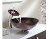 Kraus C-GV-710-12mm-10SN Lava Glass Vessel Sink And Waterfall Faucet Satin Nickel Kraus C-GV-710-12mm-10SN Lava Glass Vessel Sink And Waterfall Faucet Satin Nickel