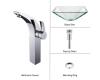 Kraus C-GVS-901-19mm-14700CH Chrome Clear Aquamarine Glass Vessel Sink And Illusio Faucet Kraus C-GVS-901-19mm-14700CH Chrome Clear Aquamarine Glass Vessel Sink And Illusio Faucet