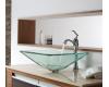 Kraus C-GVS-901-19mm-15000CH Chrome Clear Aquamarine Glass Vessel Sink And Ventus Faucet Kraus C-GVS-901-19mm-15000CH Chrome Clear Aquamarine Glass Vessel Sink And Ventus Faucet