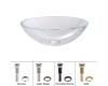 Kraus GV-100-CH Chrome Crystal Clear Glass Vessel Bathroom Sink With Pu-Mr Kraus GV-100-CH Chrome Crystal Clear Glass Vessel Bathroom Sink With Pu-Mr