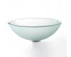 Kraus GV-101FR-CH Chrome Frosted Glass Vessel Bathroom Sink With Pu-Mr Kraus GV-101FR-CH Chrome Frosted Glass Vessel Bathroom Sink With Pu-Mr