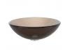 Kraus GV-103-CH Chrome Clear Brown Glass Vessel Bathroom Sink With Pu-Mr Kraus GV-103-CH Chrome Clear Brown Glass Vessel Bathroom Sink With Pu-Mr