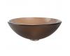 Kraus GV-103FR Frosted Brown Glass Vessel Bathroom Sink