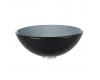 Kraus GV-104-14-CH Clear Black Clear Black 14" Glass Vessel Bathroom Sink With Pu-Mr Chrome Kraus GV-104-14-CH Clear Black Clear Black 14" Glass Vessel Bathroom Sink With Pu-Mr Chrome