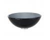 Kraus GV-104 Clear Black Clear Black Glass Vessel Bathroom Sink