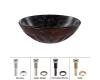 Kraus GV-681-19mm-SN Magma Glass Vessel Bathroom Sink With Pu-Mr Satin Nickel Kraus GV-681-19mm-SN Magma Glass Vessel Bathroom Sink With Pu-Mr Satin Nickel