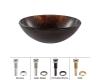Kraus GV-684-CH Chrome Pluto Glass Vessel Bathroom Sink With Pu-Mr Kraus GV-684-CH Chrome Pluto Glass Vessel Bathroom Sink With Pu-Mr