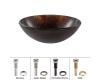 Kraus GV-684-ORB Pluto Glass Vessel Bathroom Sink With Pu-Mr Oil Rubbed Bronze