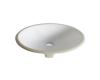 Kraus KCU-211 Elavo White Ceramic Small Oval Undermount Bathroom Sink W/ Overflow