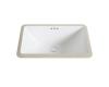 Kraus KCU-241 Elavo White Ceramic Small Rectangular Undermount Bathroom Sink W/ Overflow