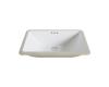 Kraus KCU-251 Elavo White Ceramic Large Rectangular Undermount Bathroom Sink W/ Overflow